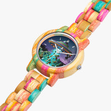 SBB Space ship. 882.Camouflage Wooden Watch - Green&Pink