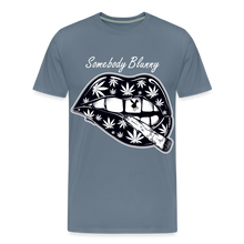 SBB weed lips Men's Premium T-Shirt - steel blue