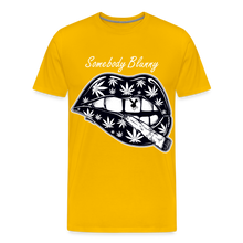 SBB weed lips Men's Premium T-Shirt - sun yellow