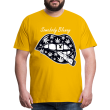 SBB weed lips Men's Premium T-Shirt - sun yellow