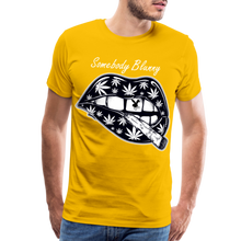 SBB weed lips Men's Premium T-Shirt - sun yellow