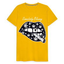 SBB weed lips Men's Premium T-Shirt - sun yellow