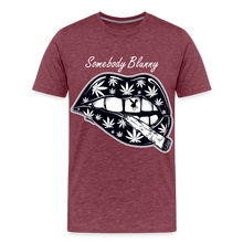 SBB weed lips Men's Premium T-Shirt - heather burgundy