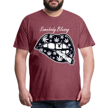 SBB weed lips Men's Premium T-Shirt - heather burgundy