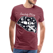 SBB weed lips Men's Premium T-Shirt - heather burgundy