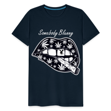 SBB weed lips Men's Premium T-Shirt - deep navy