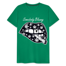 SBB weed lips Men's Premium T-Shirt - kelly green