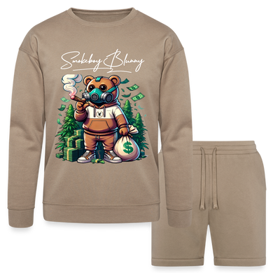 SBB Bella + Canvas Unisex Sweatshirt & Short Set - tan