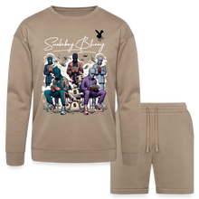 SBB Bella + Canvas Unisex Sweatshirt & Short Set - tan