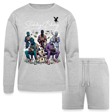 SBB Bella + Canvas Unisex Sweatshirt & Short Set - heather gray