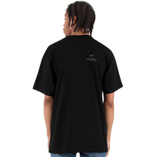 SBB GLOW PRINT Oversized Heavyweight T-Shirt - black