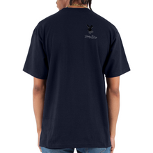 SBB GLOW PRINT Oversized Heavyweight T-Shirt - navy