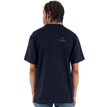 SBB GLOW PRINT Oversized Heavyweight T-Shirt - navy