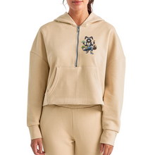 SBB Women's Half Zip Cropped Hoodie - nude