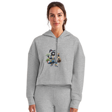 SBB Women's Half Zip Cropped Hoodie - heather gray