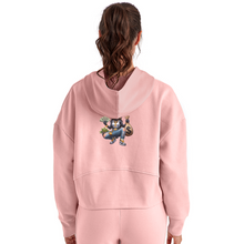 SBB Women's Half Zip Cropped Hoodie - light pink