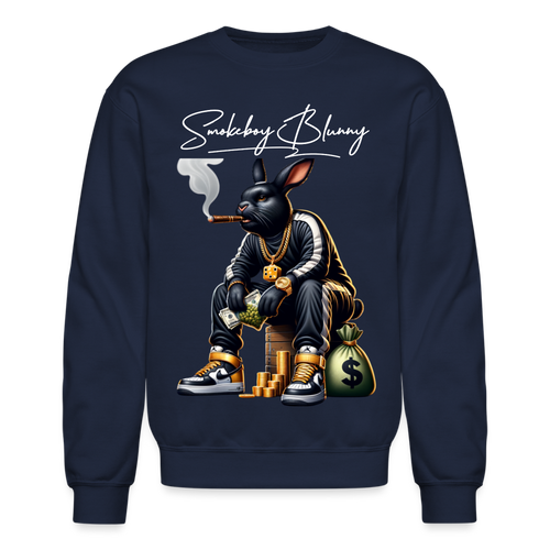 Smokeboy Blunny Crewneck Sweatshirt - navy