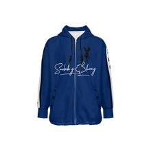 Smokeboy Blunny all Blue, White print hoodie 002