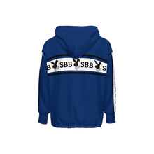 Smokeboy Blunny all Blue, White print hoodie 002