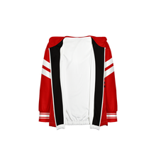 Smokeboy Blunny, Red, black & white strip zip up hoodie 4554